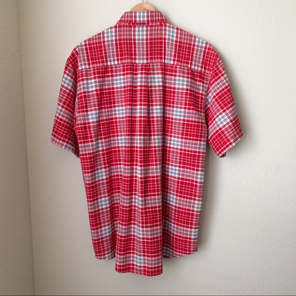 Vintage Twenty X Plaid Button Up Shirt | short sleeves, collared, front pocket - Picture 8 of 8